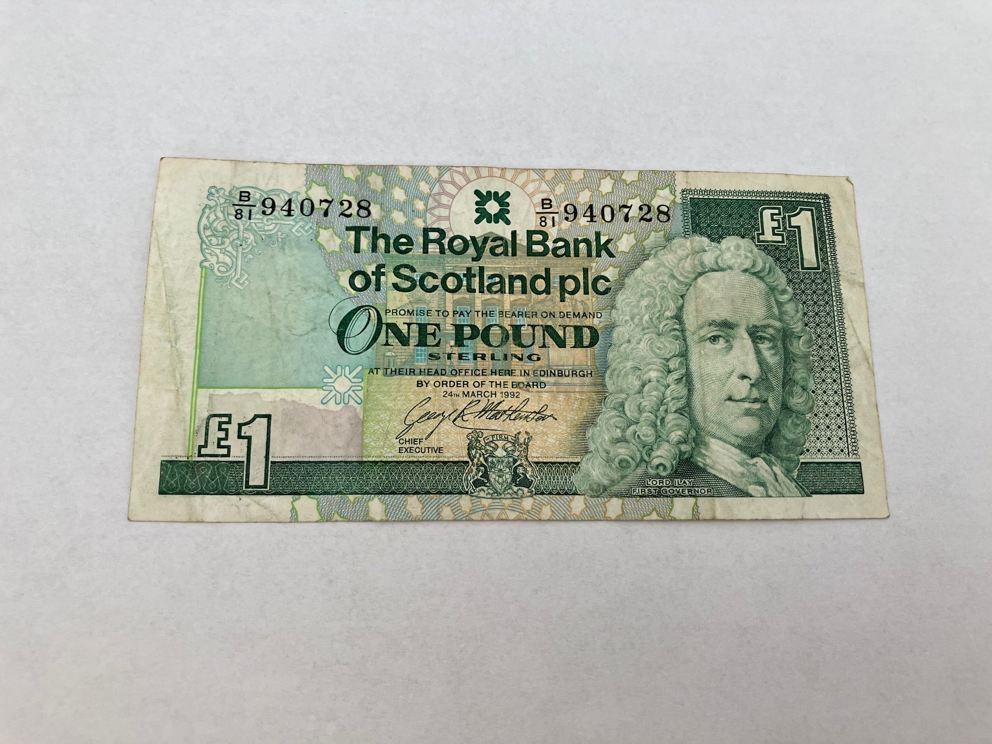 One Pound Scotland 1992