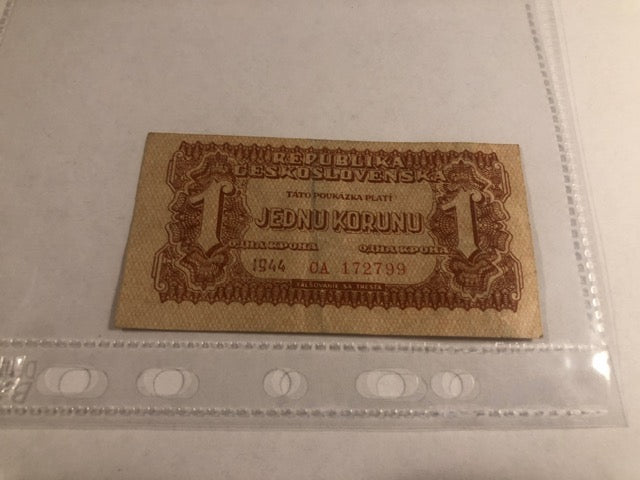 1 Korun Czechoslovakia 1944