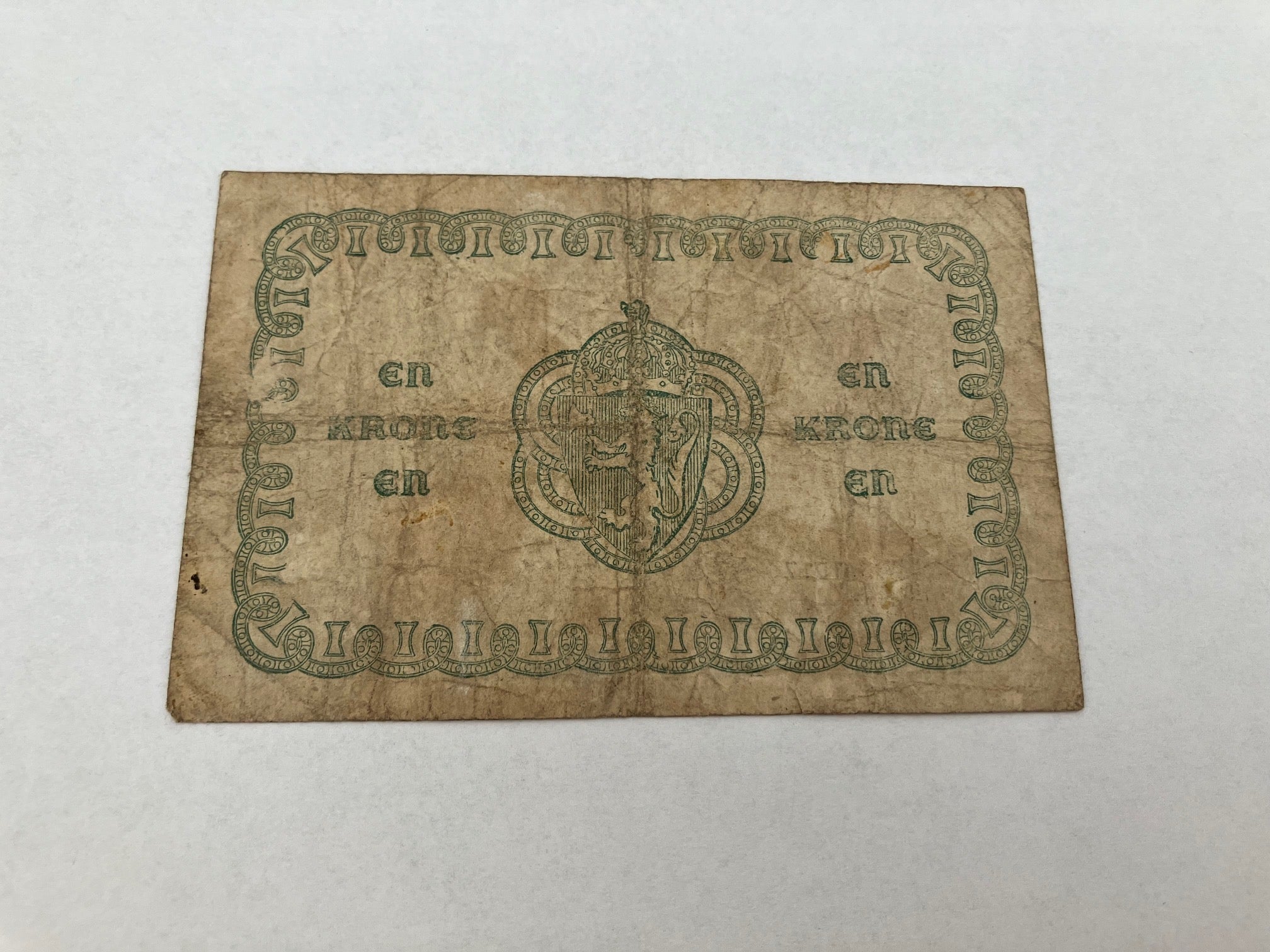 1 Krone Norge 1917 - Slidt