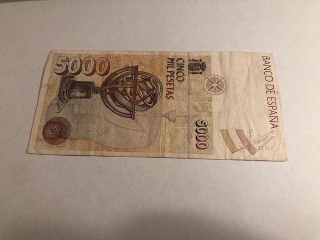 5000 pesetas Spain