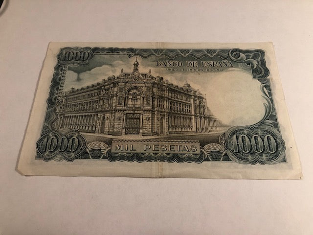 1000 pesetas Spain 1971