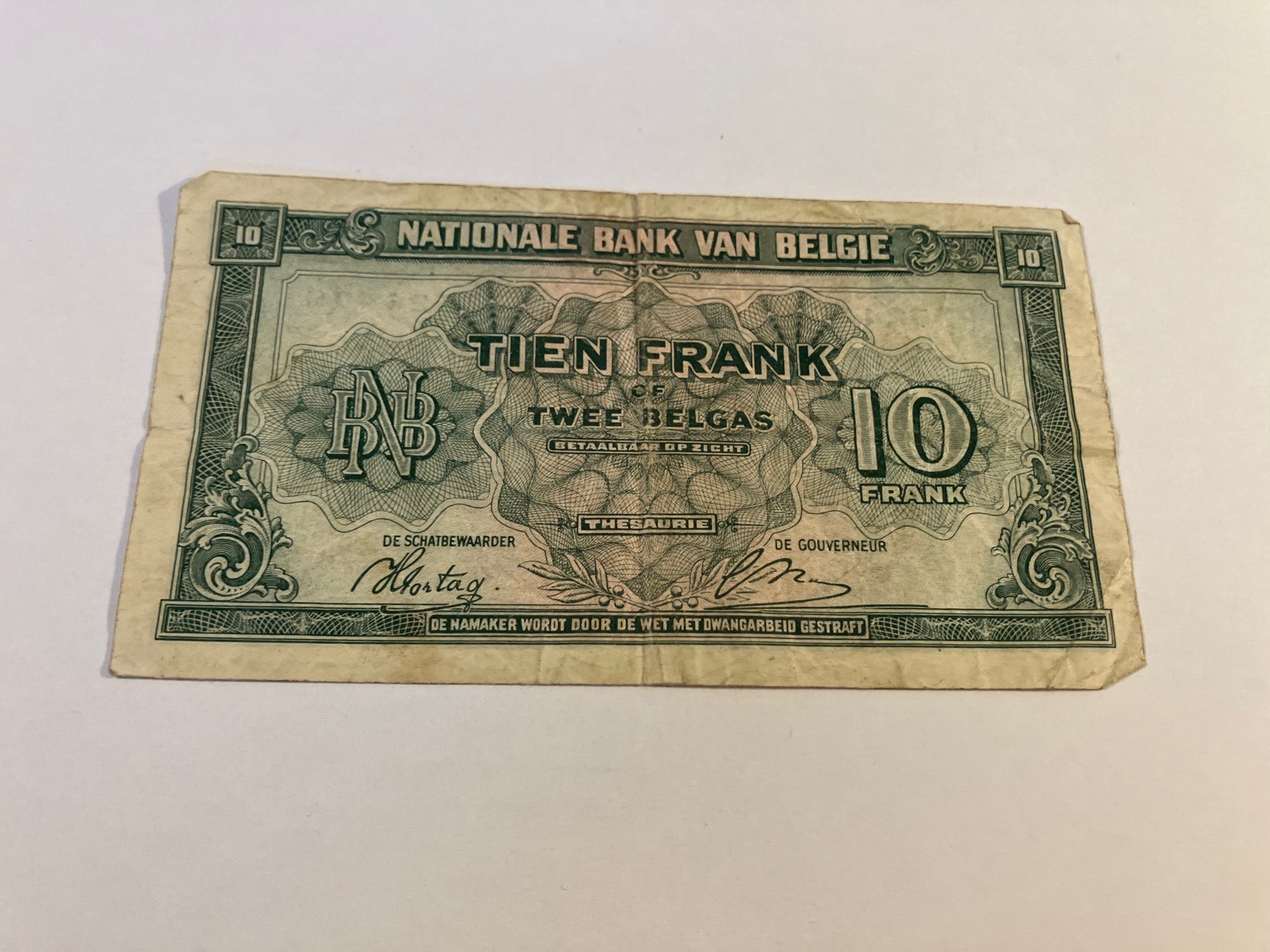 10 Francs Belgium 1948