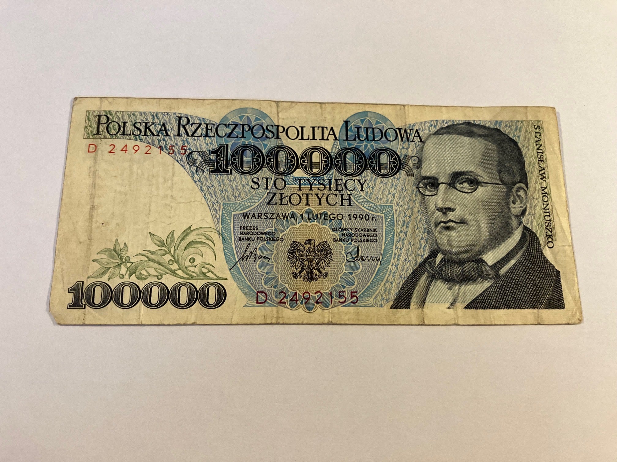 100000 Zlotych Poland 1990