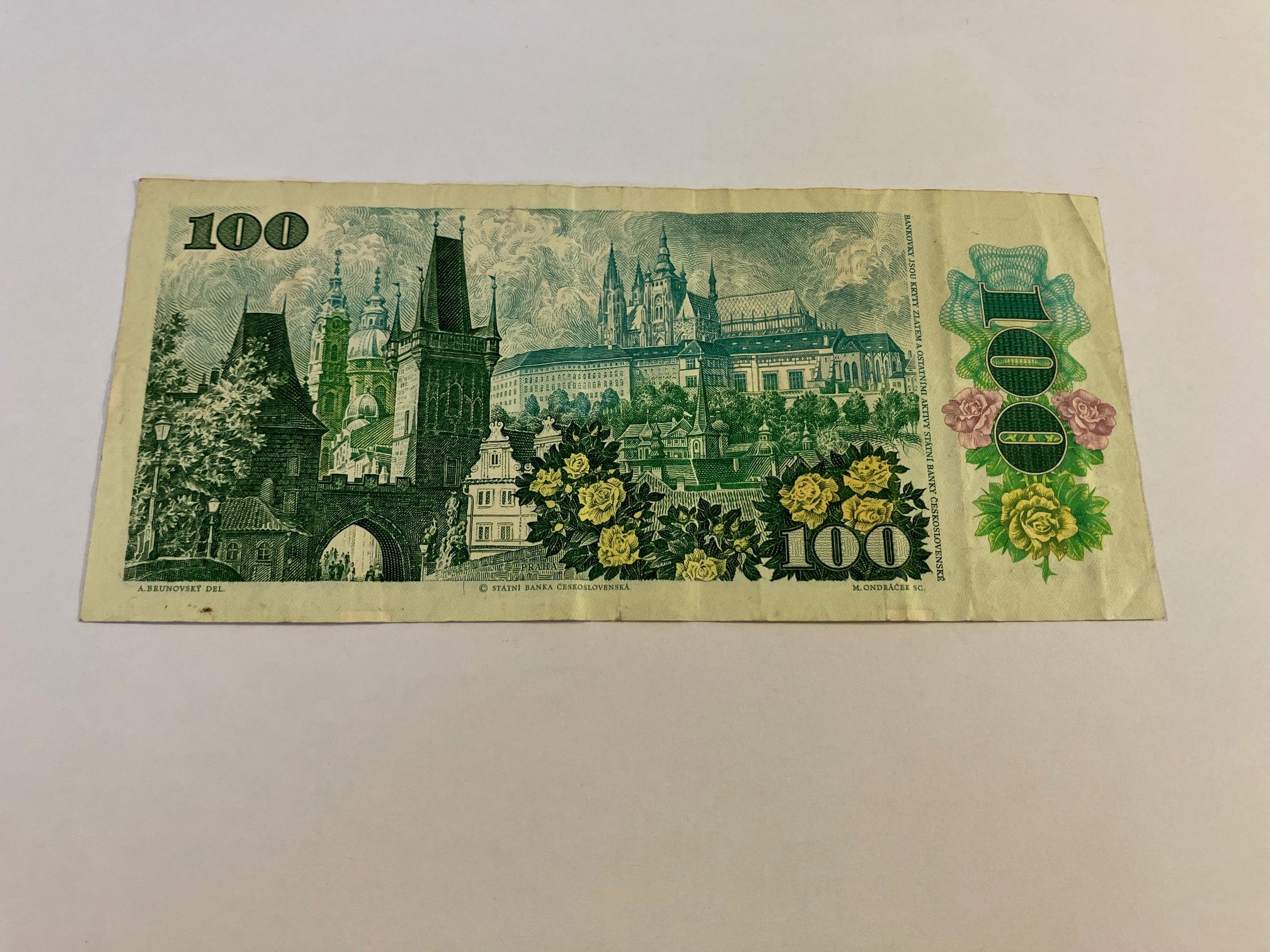 100 Korun Tjekkoslovakiet 1989