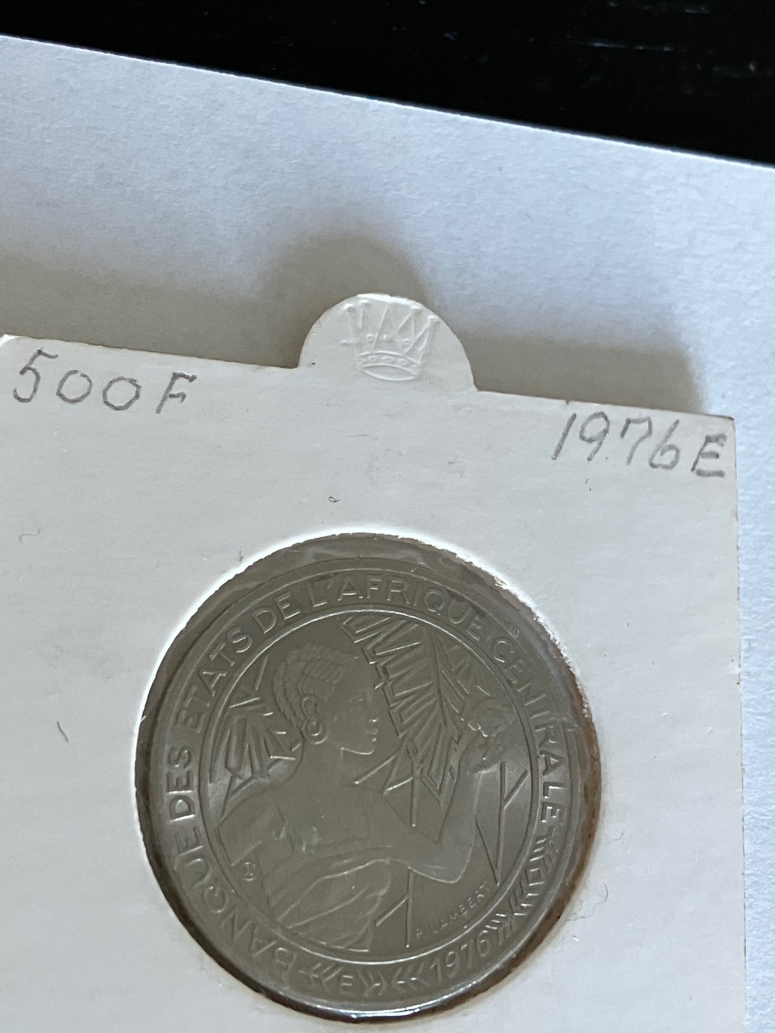 500 Francs Central African States 1976 E