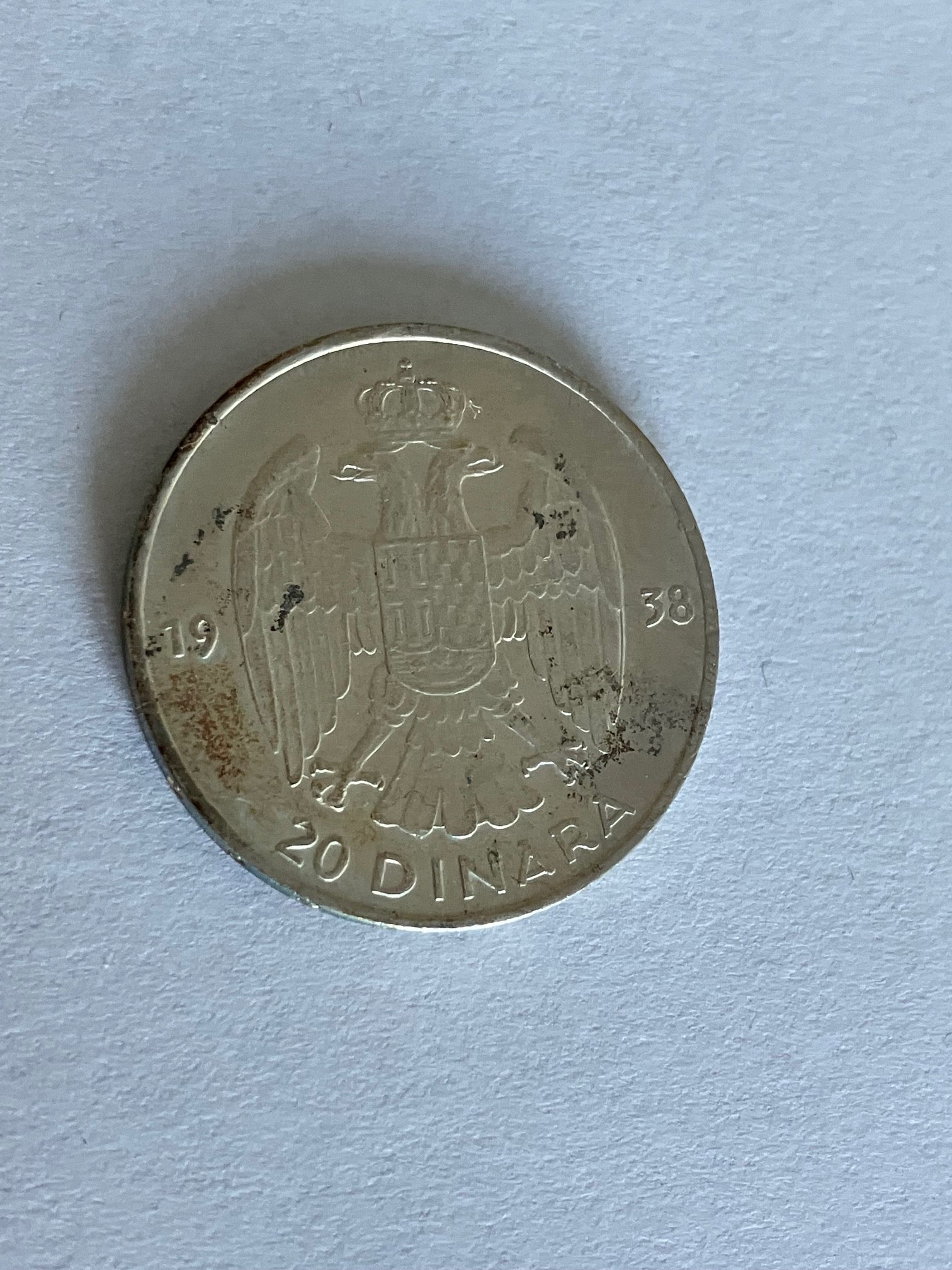 20 Dinara 1938 Yugoslavia