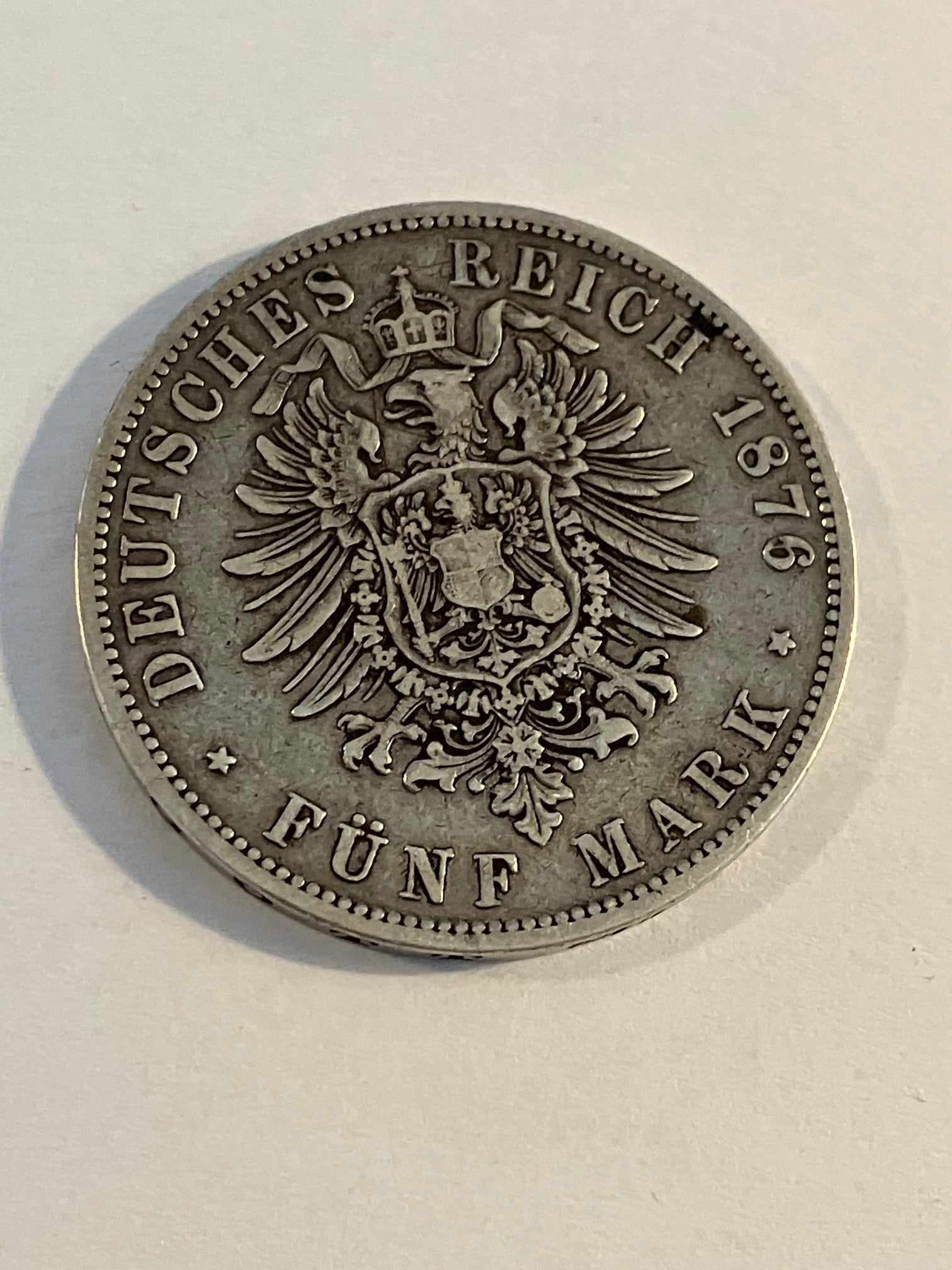 Funf Mark 1876 A Germany