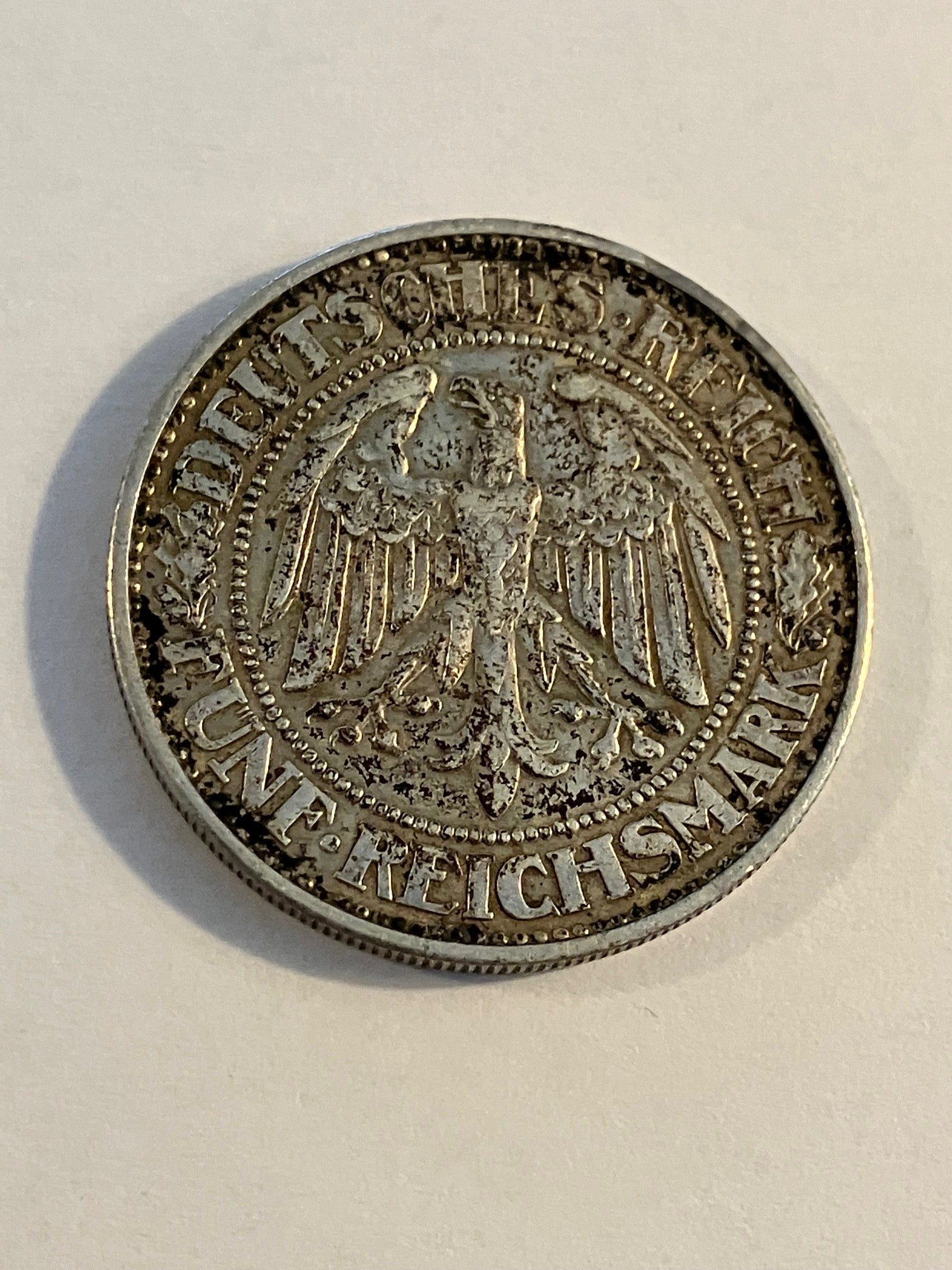 Funf Reichsmark 1931 J Germany