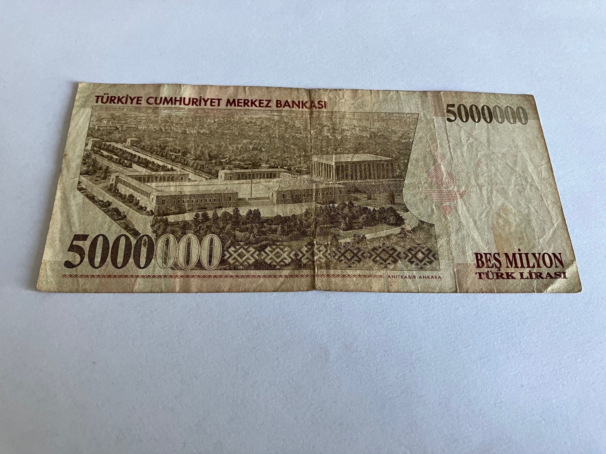 5000000 Lira Turkey 1997