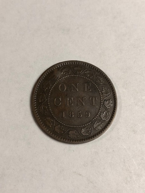 One cent Canada 1859