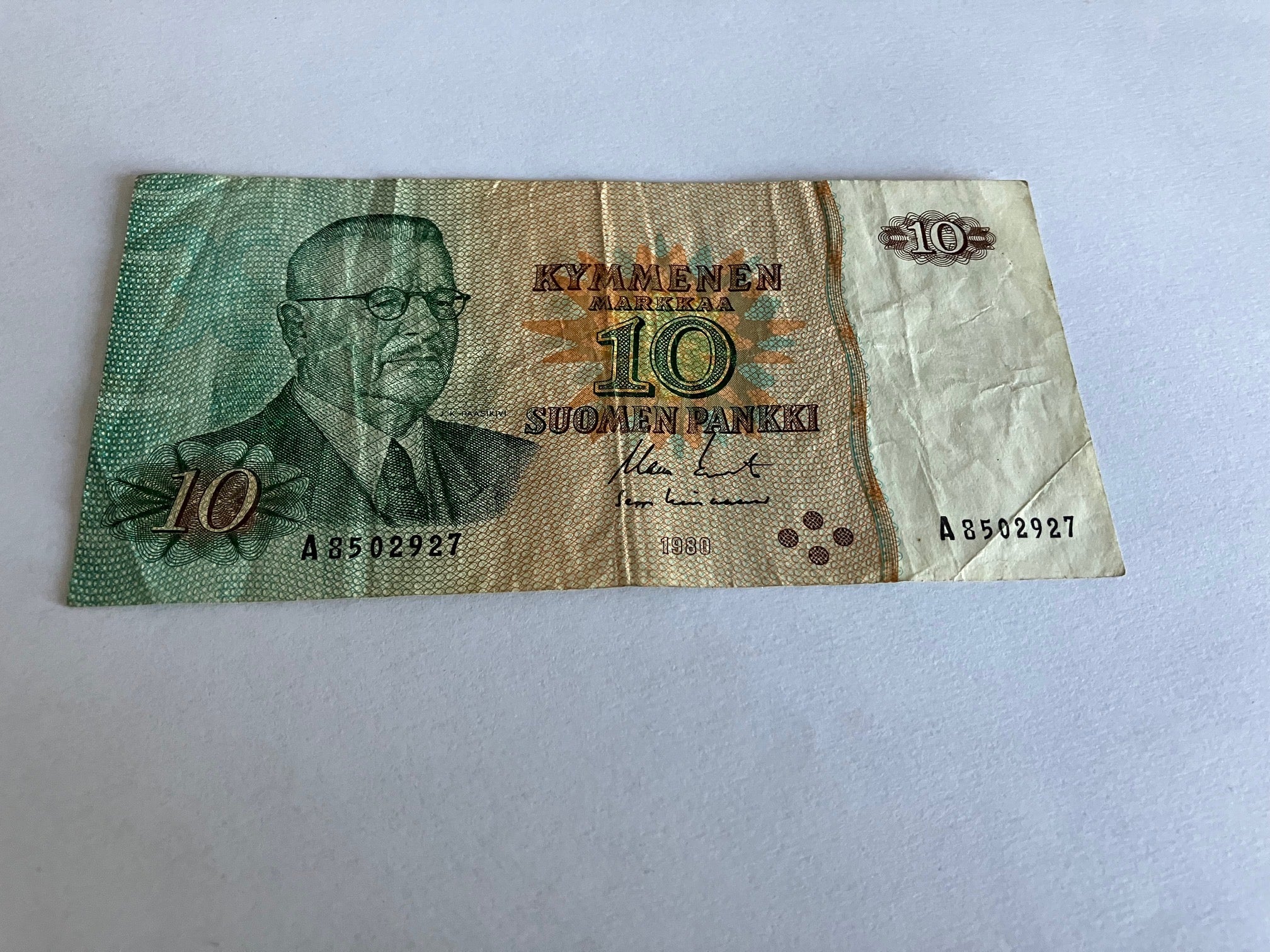 10 Markkaa 1980 Finland