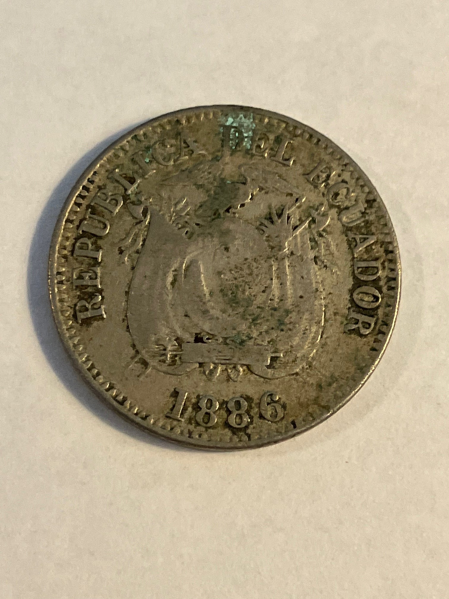 1/2 Decimo 1886 Ecuador