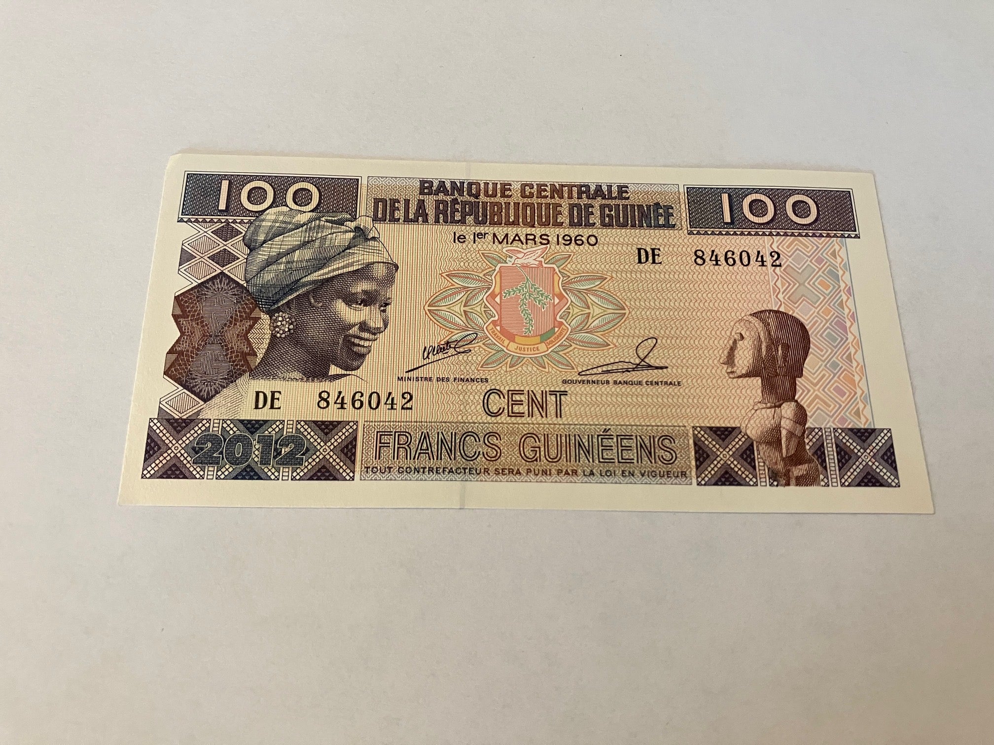 100 Francs Guinea 2012
