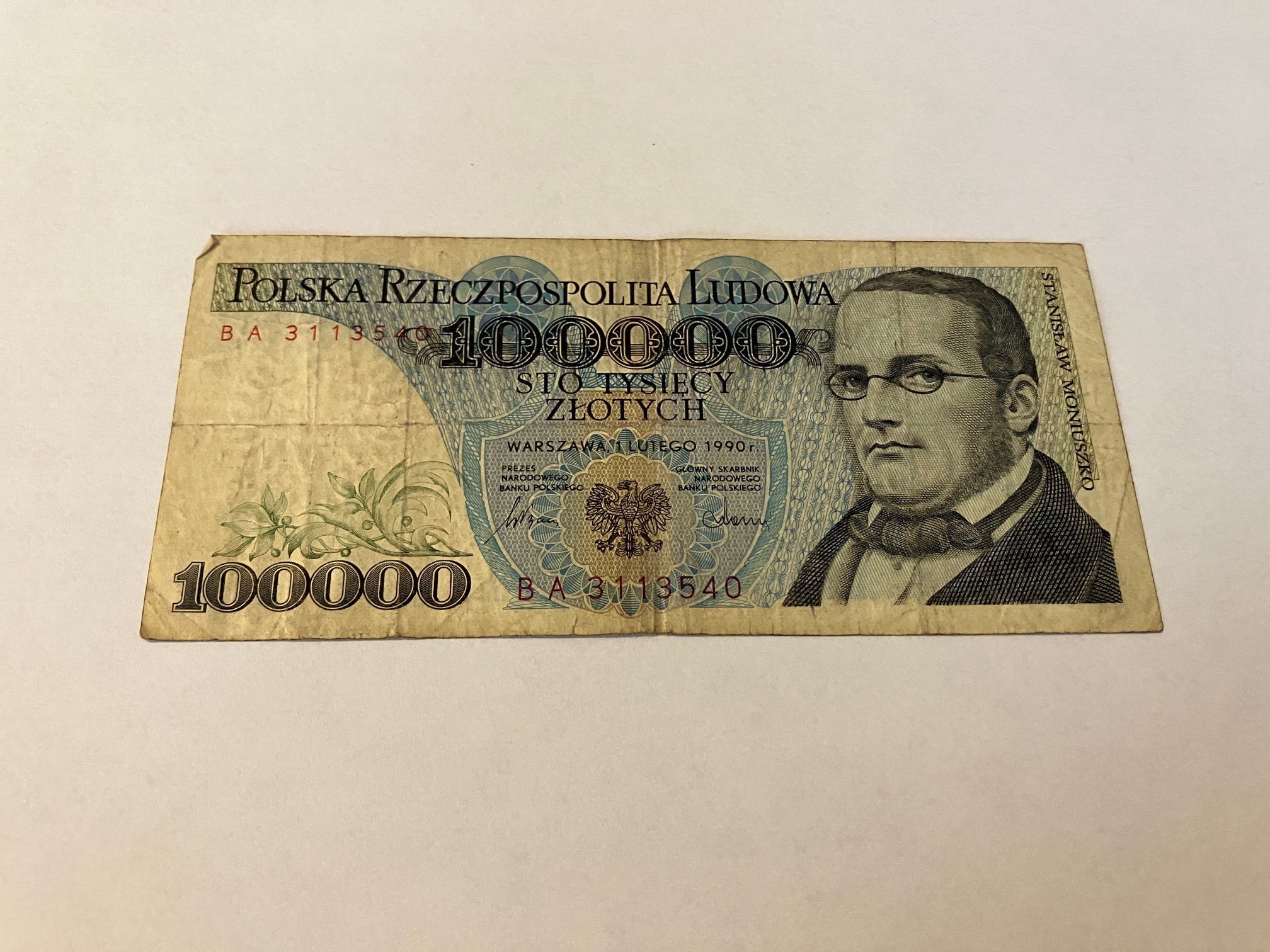 100000 Złotych Poland 1990