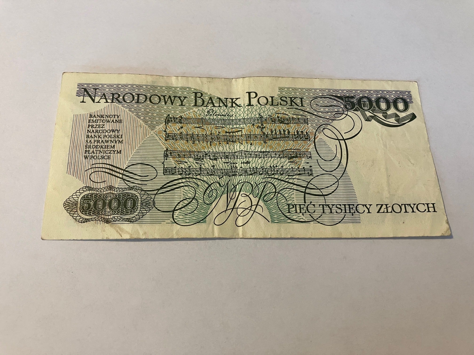 5000 Złotych Poland 1988