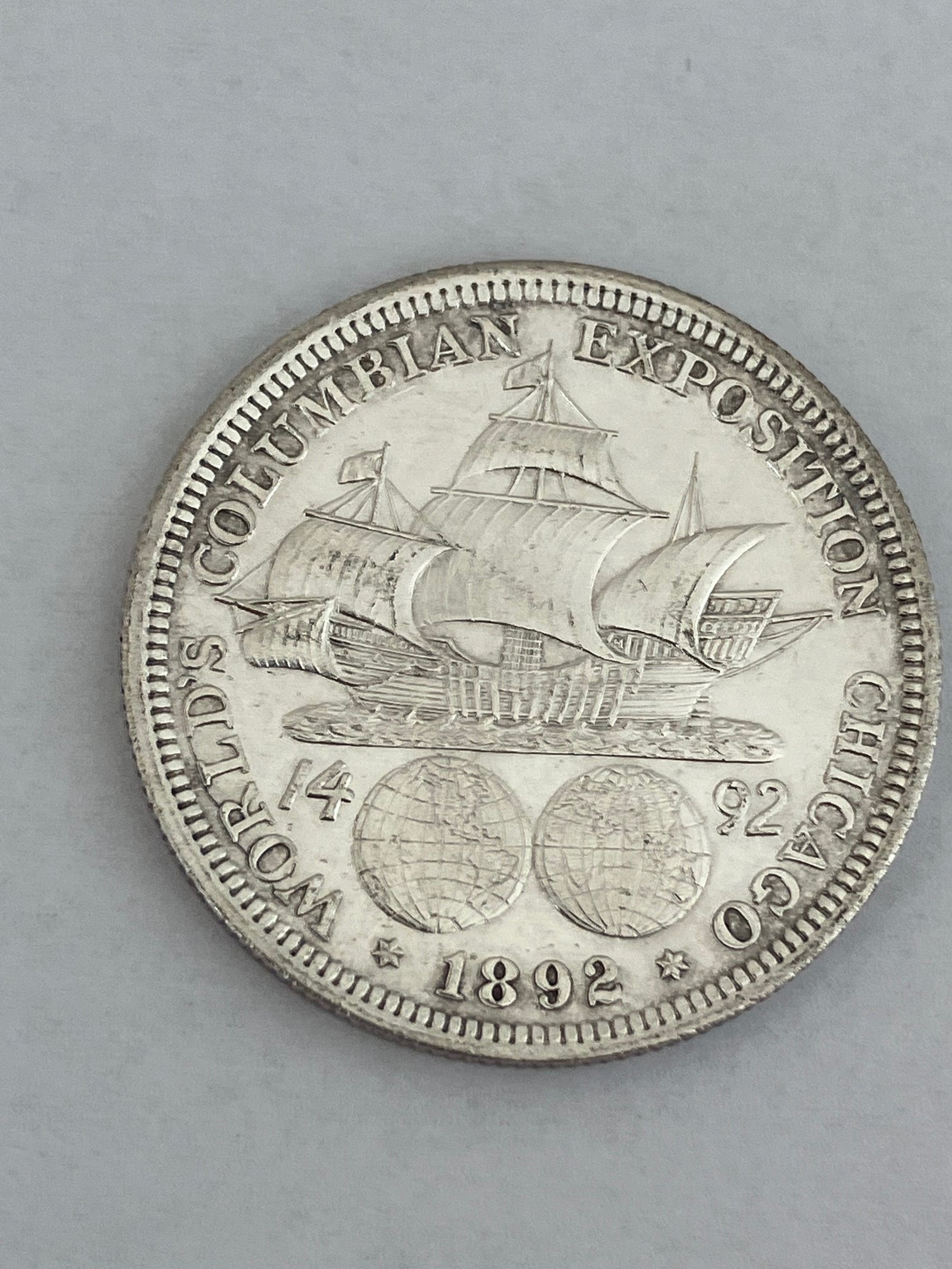 Half Dollar Columbian Exposition USA 1892 - Renset