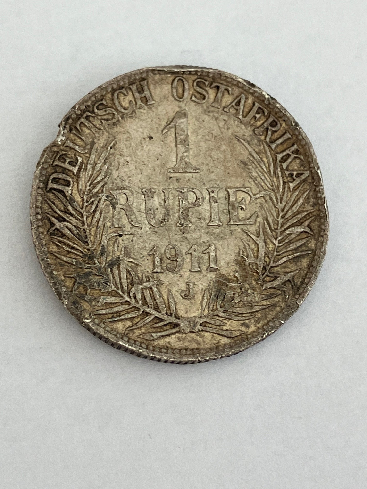 1 Rupie 1911 German East Africa - Dårlig stand