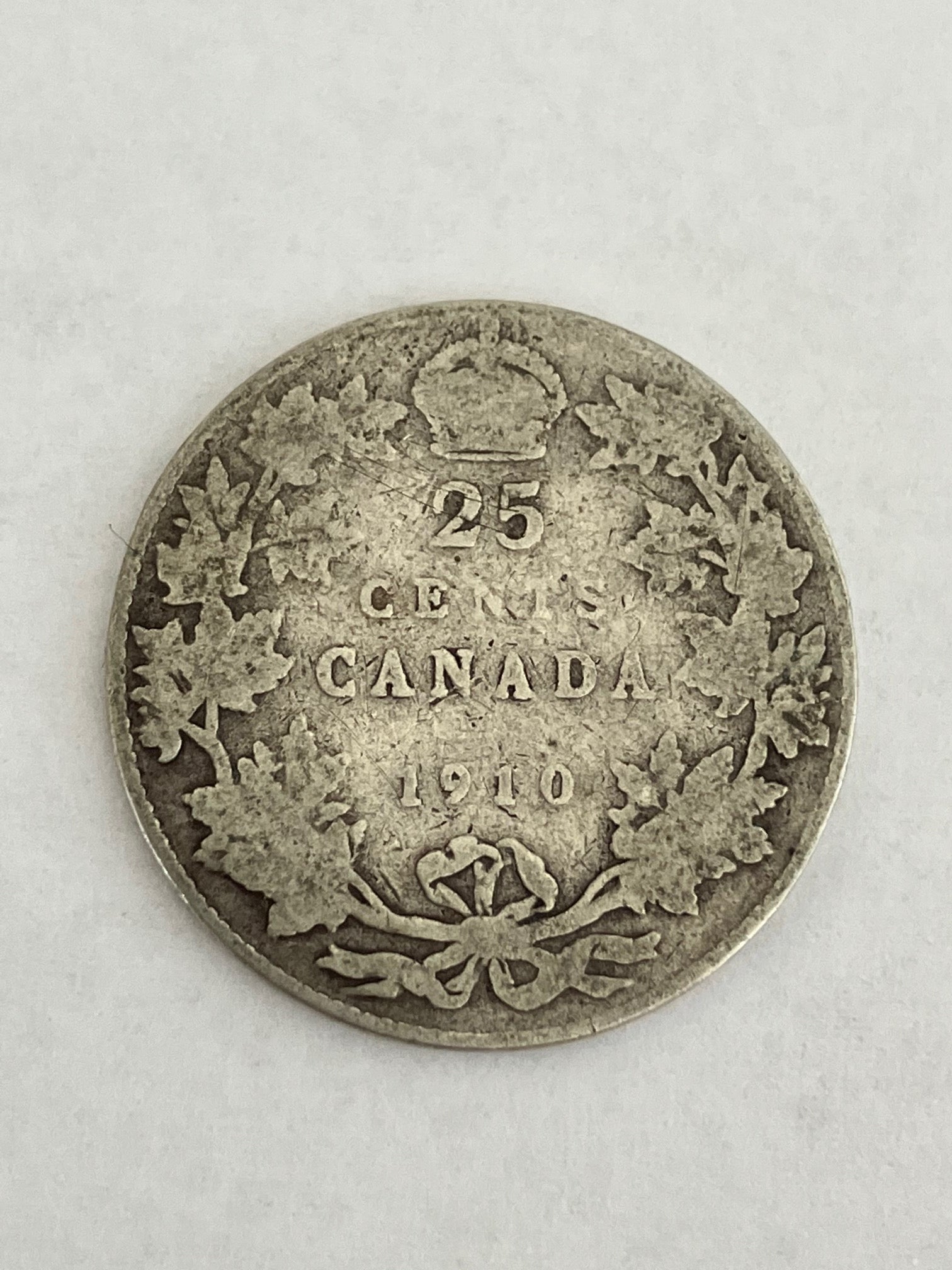 25 Cents Canada 1910