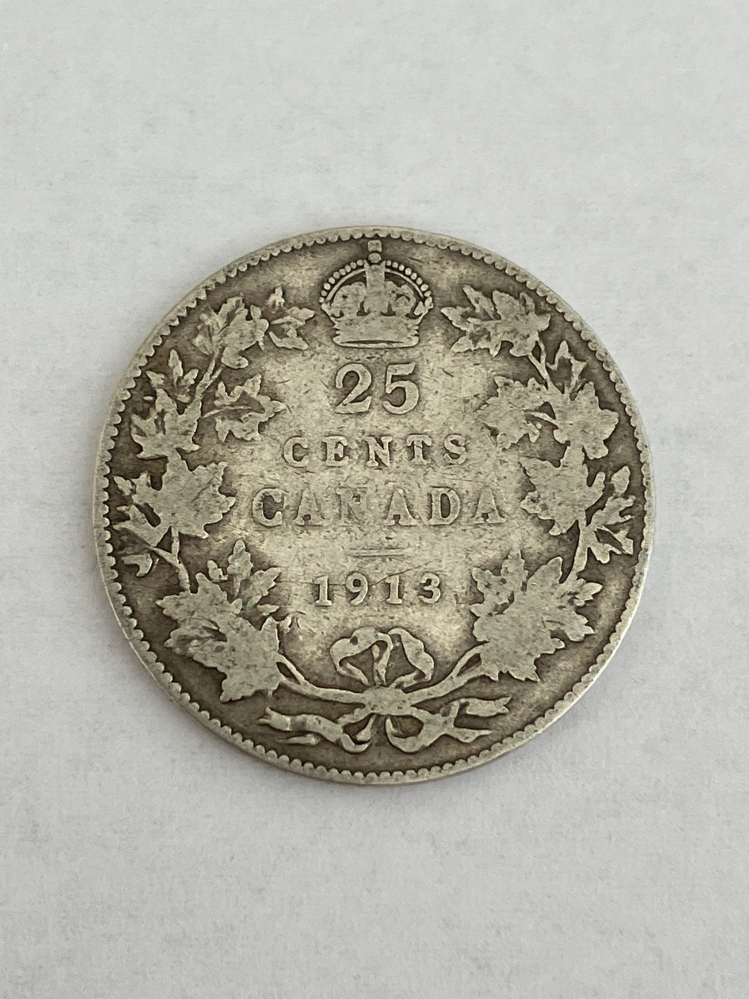 25 Cents Canada 1913