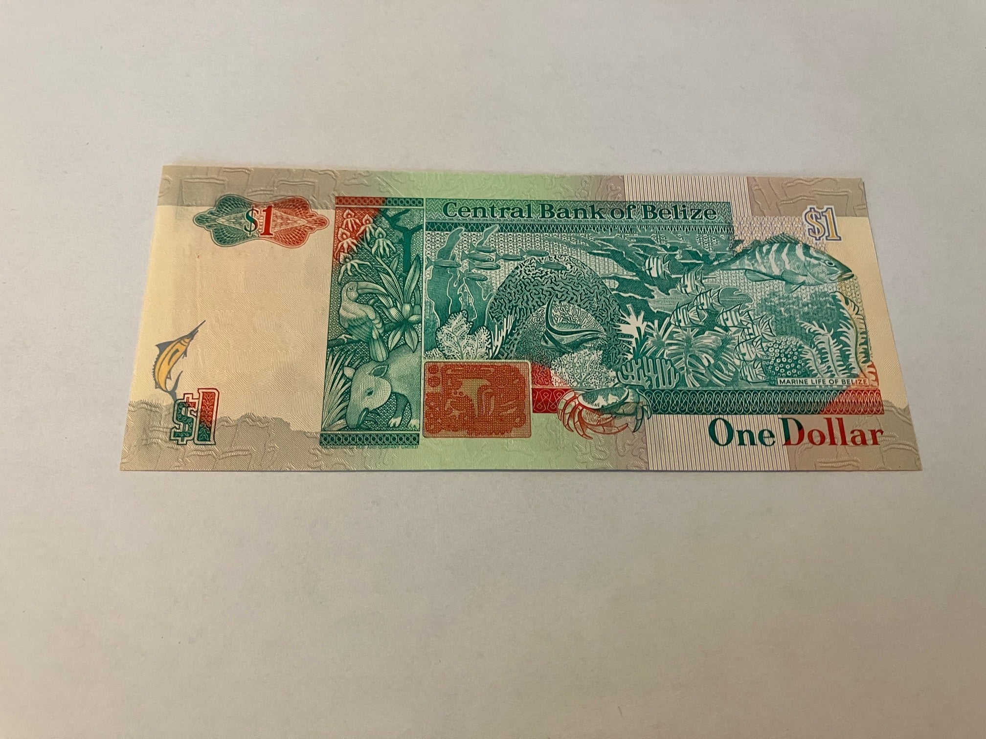 One Dollar Belize 1990