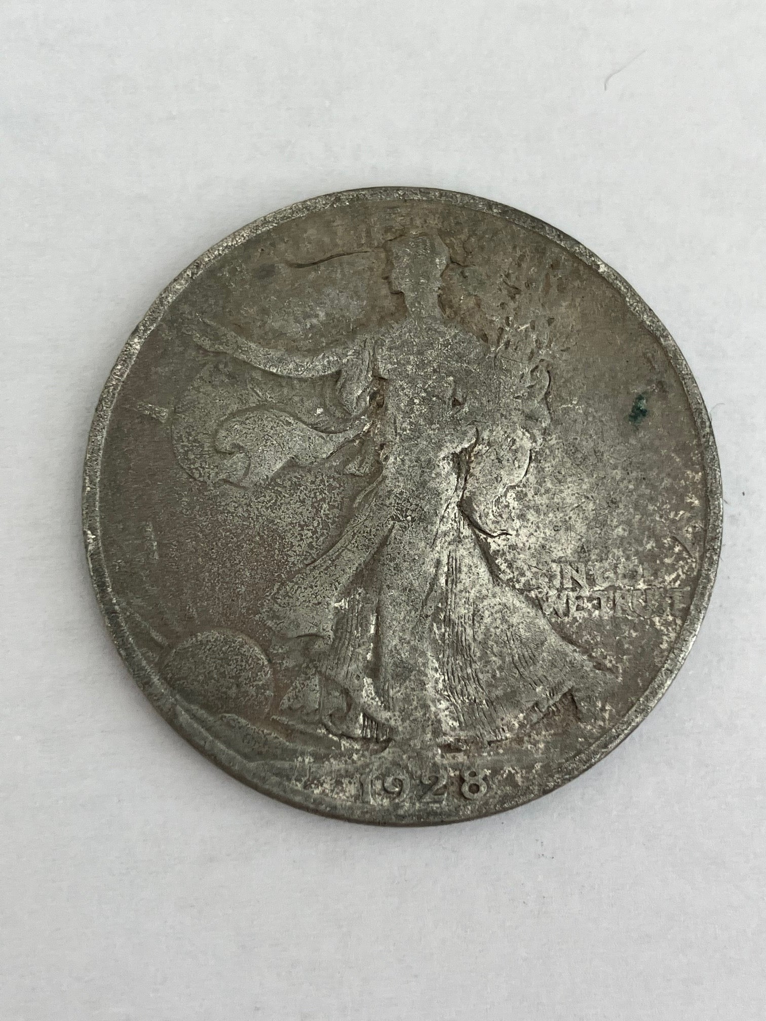 Half Dollar 1928 USA - Dårlig stand