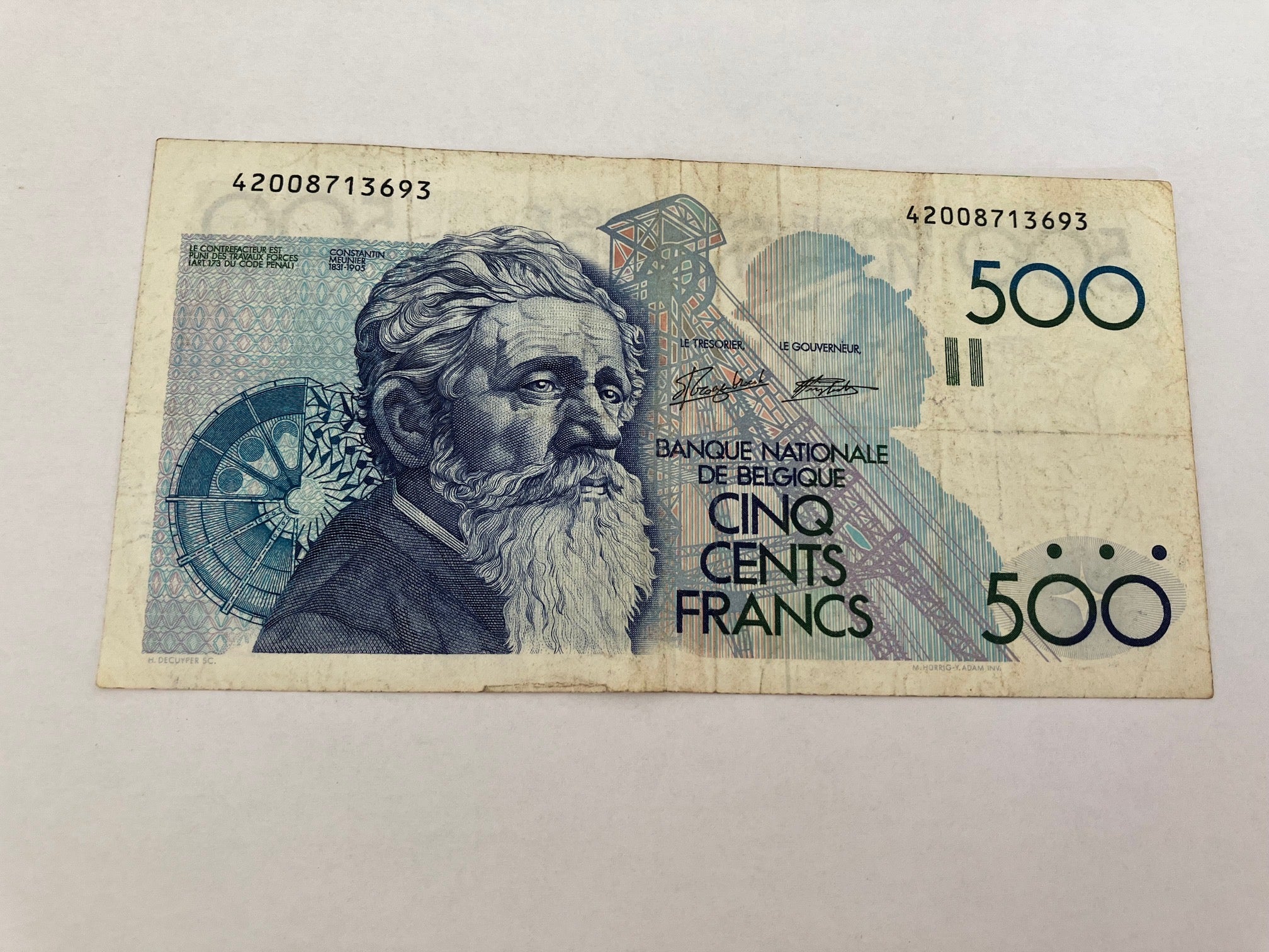 500 Francs Belgium