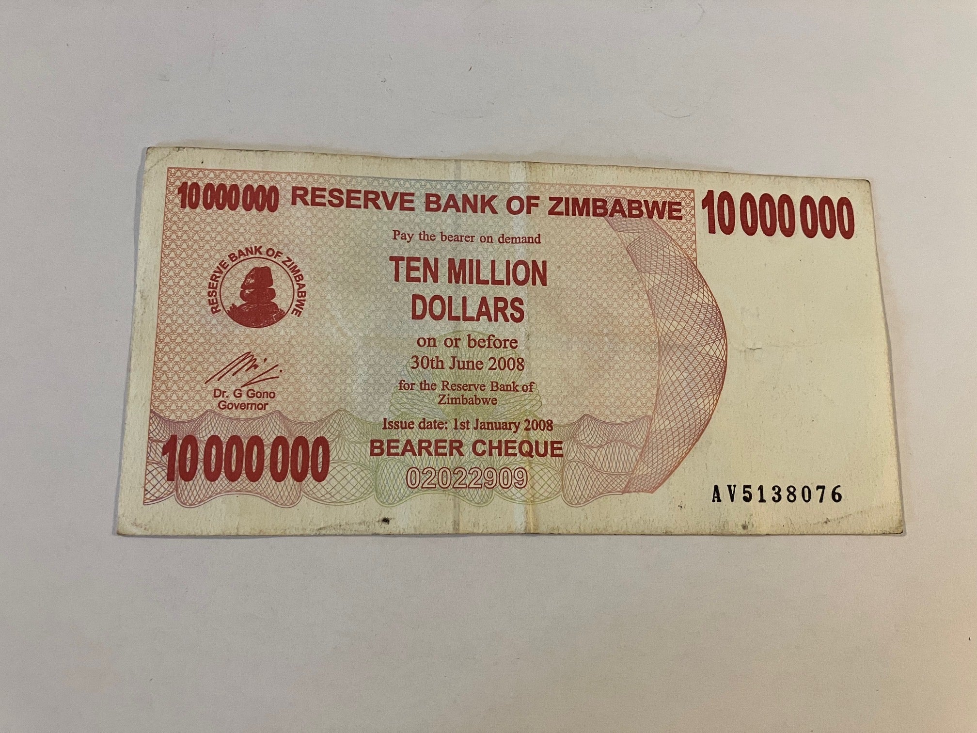 10.000.000 Dollar Zimbabwe