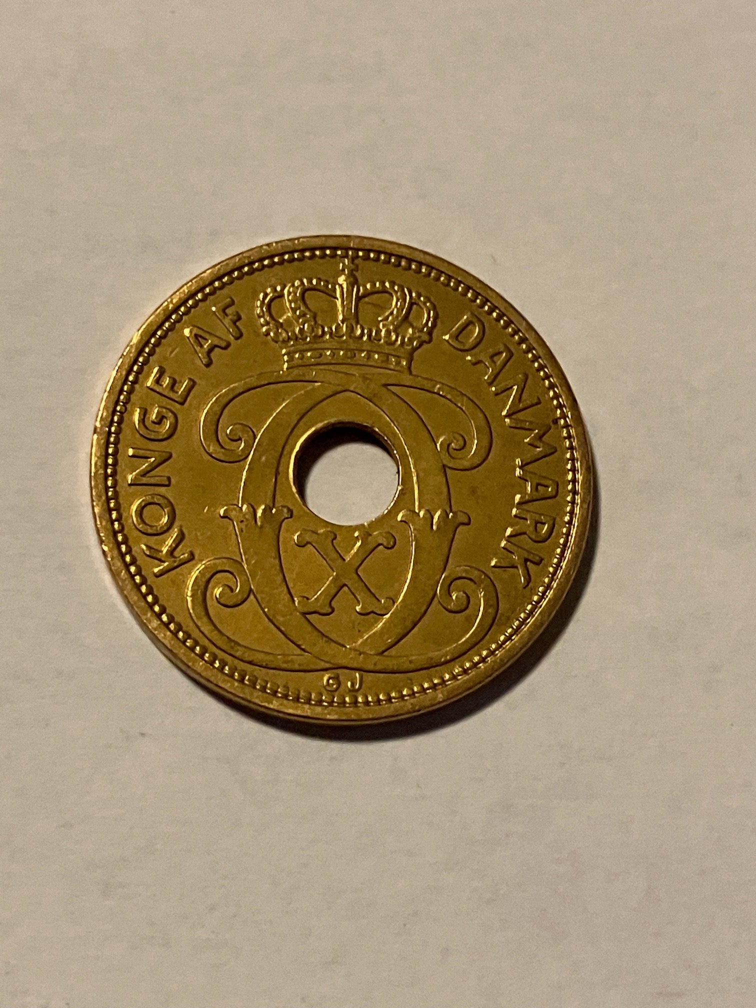 Forgyldt 5 øre 1937