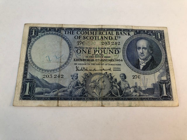 One Pound Scotland 1954